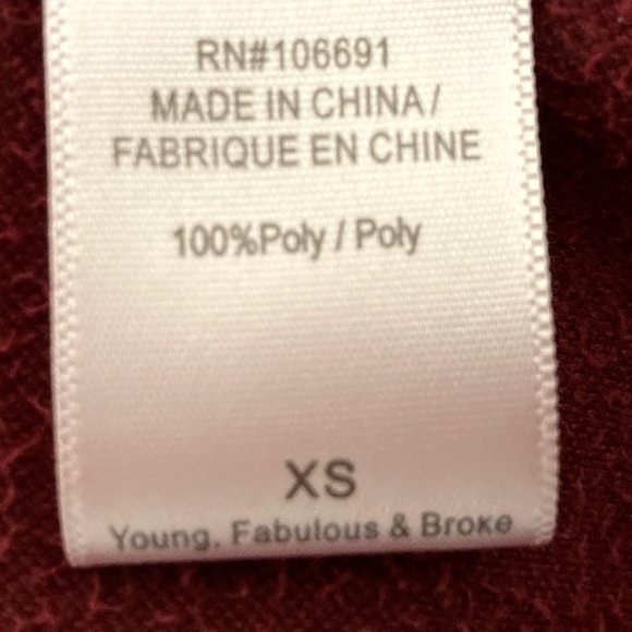 Young Fabulous & Broke XS Faux Suede Ruffle Chest Off Shoulder Top - Picture 5 of 6